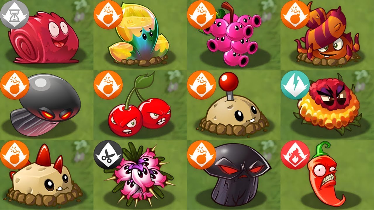 Plants vs. Zombies 2 Mod: All BOOM Plants Power-Up! vs PvZ 2 All