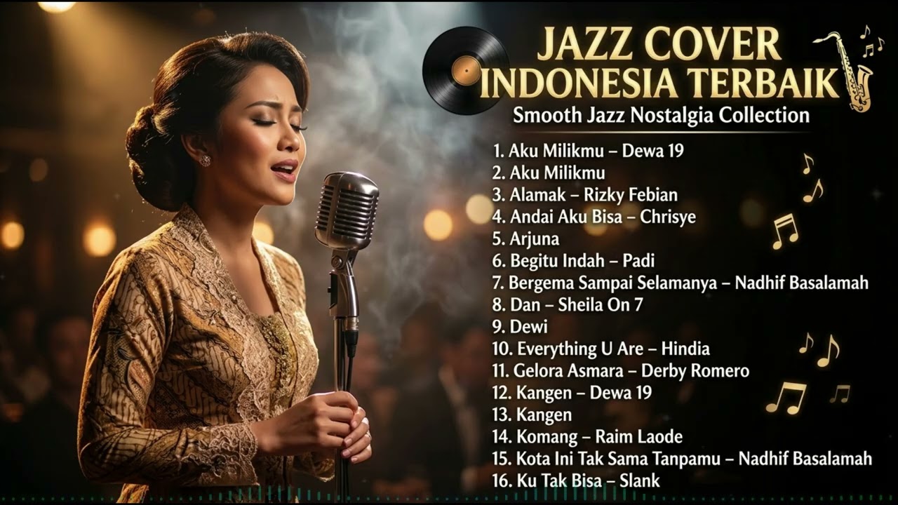 16 Lagu Indonesia Jazz Cover Terbaik Sepanjang Masa | Musik Santai Peneman Tidur
