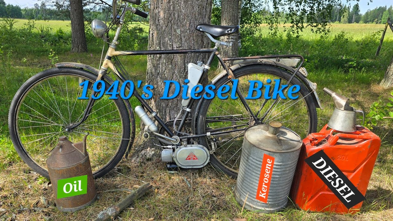 DIESEL Bike Engine! 1940's 18cc Lohman.