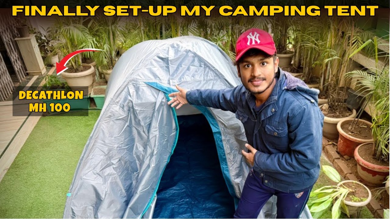 3P Camping Tent setup karke maza aa gya 😍 Decathlon mh100