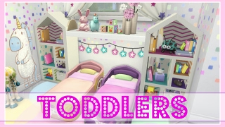 The Sims 4 // Twin Girl Toddlers DREAM BEDROOM | SPEED BUILD (No CC)