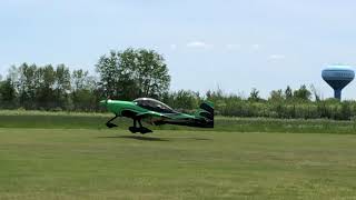 RV-8A landing on the grass