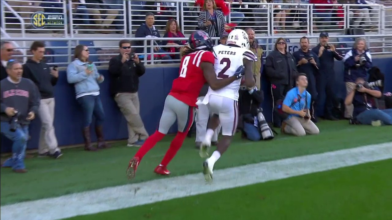 Jamal Peters Picks Off Shea Patterson