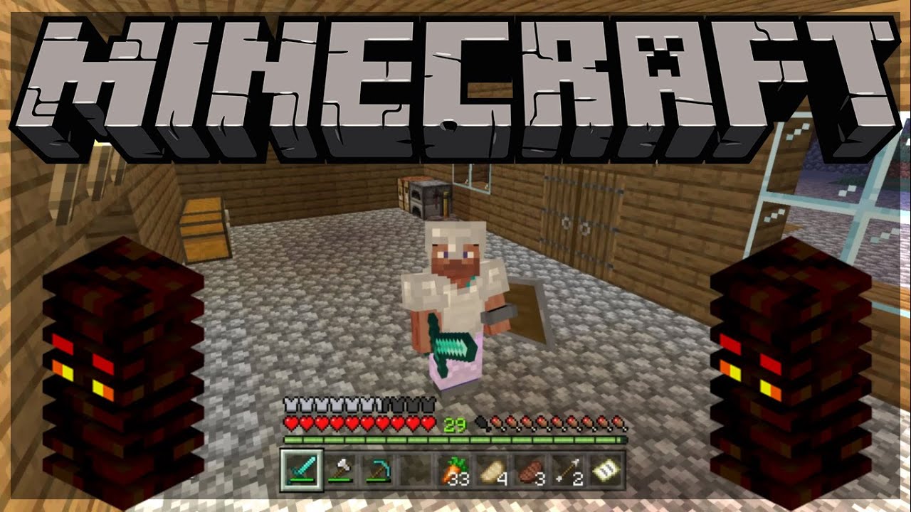 Exploring the Nether in HARDCORE Minecraft - YouTube