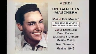Mario Del Monaco Di Tu Se Fedele Live 1946 (Un Ballo In Maschera) Audio Migliorato