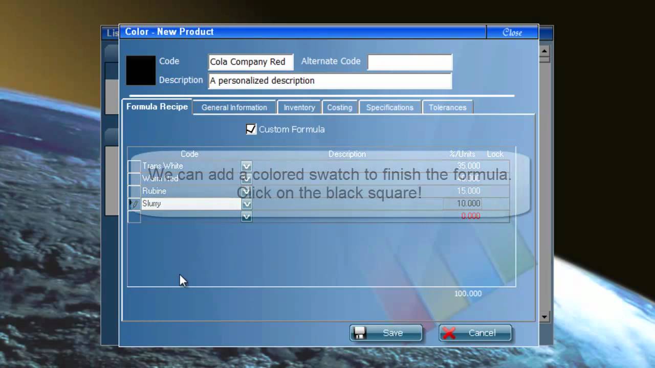 Creating a custom color youtube