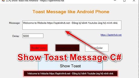 [C#] Show toast message like Android phone winform