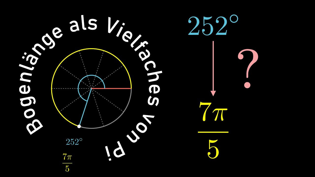 Bogenmaß Vielfache von Pi | Visual X - YouTube