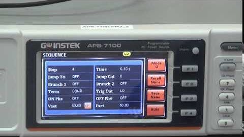 GW Instek APS-7000 AC Power Source - Sequence Function