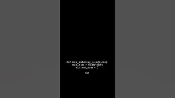 Maximum Subarray -Coding Interview Question - Leetcode 53 - Python #python