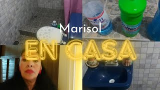 🟣 Lavando el baño y decorándolo/ Marisol en casa 🟣