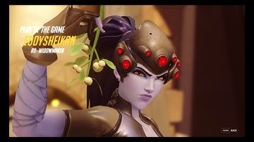 [Overwatch] Weird Mistletoe Widowmaker POTG