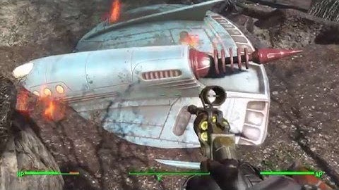 Fallout 4 UFO Crash and Alien Encounter