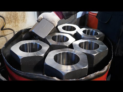 The process of making a giant hex nut. Most Interesting Korean