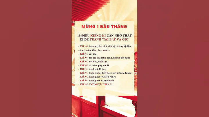 10 điều kiêng kỵ mùng 1 đầu tháng