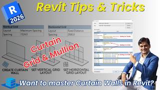 Revit Tutorial | Curtain Wall Grid & Mullion Placement Settings Explained