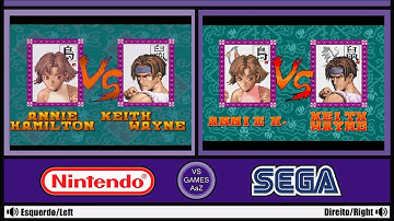 Power Instinct (Super Nintendo VS Sega Genesis)side by side comparison