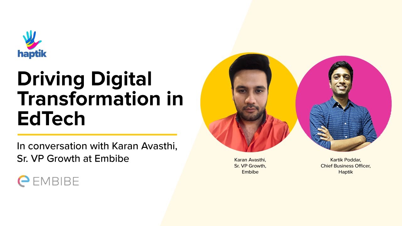 ⁣Accelerating Digital Transformation in EdTech; In Conversation with Karan Avasthi from Embibe