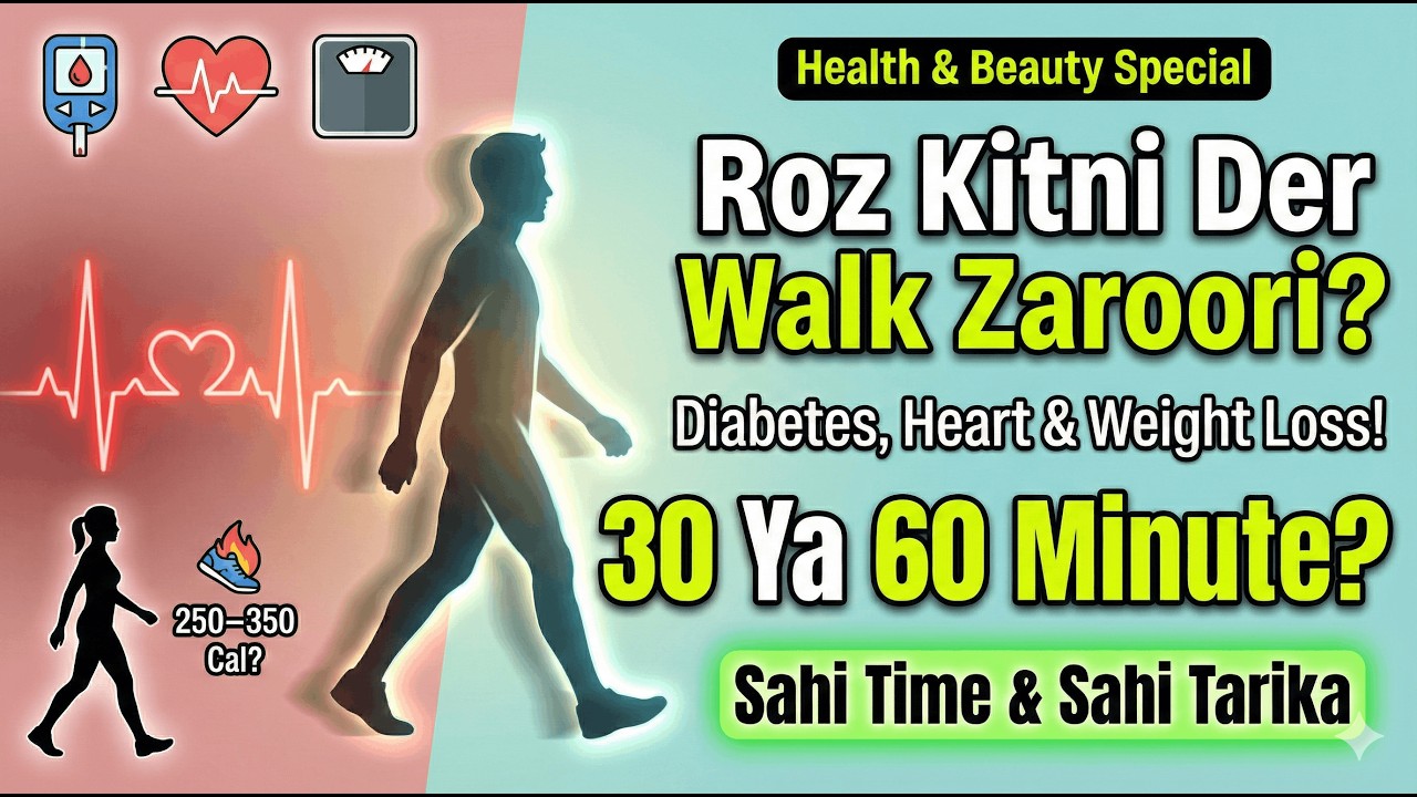 HEALTH AND BEAUTY | #डायबिटीज #हार्ट और #वजन घटाने के लिए #रोज कितनी देर #वॉक करना जरूरी है