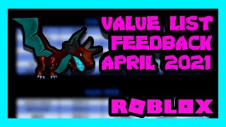 ASSASSIN VALUE LIST FEEDBACK APRIL 2021 [Zickoi]