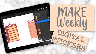 Making Digital Stickers in Procreate - Understanding Layers | Digital Planner Weekly Stickers