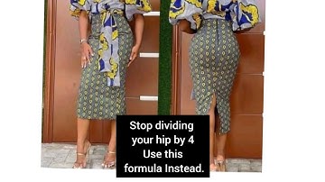 HOW TO DRAFT A STRAIGHT SKIRT (HIP ALLOCATION METHOD ) #fashion #diy #tutorial