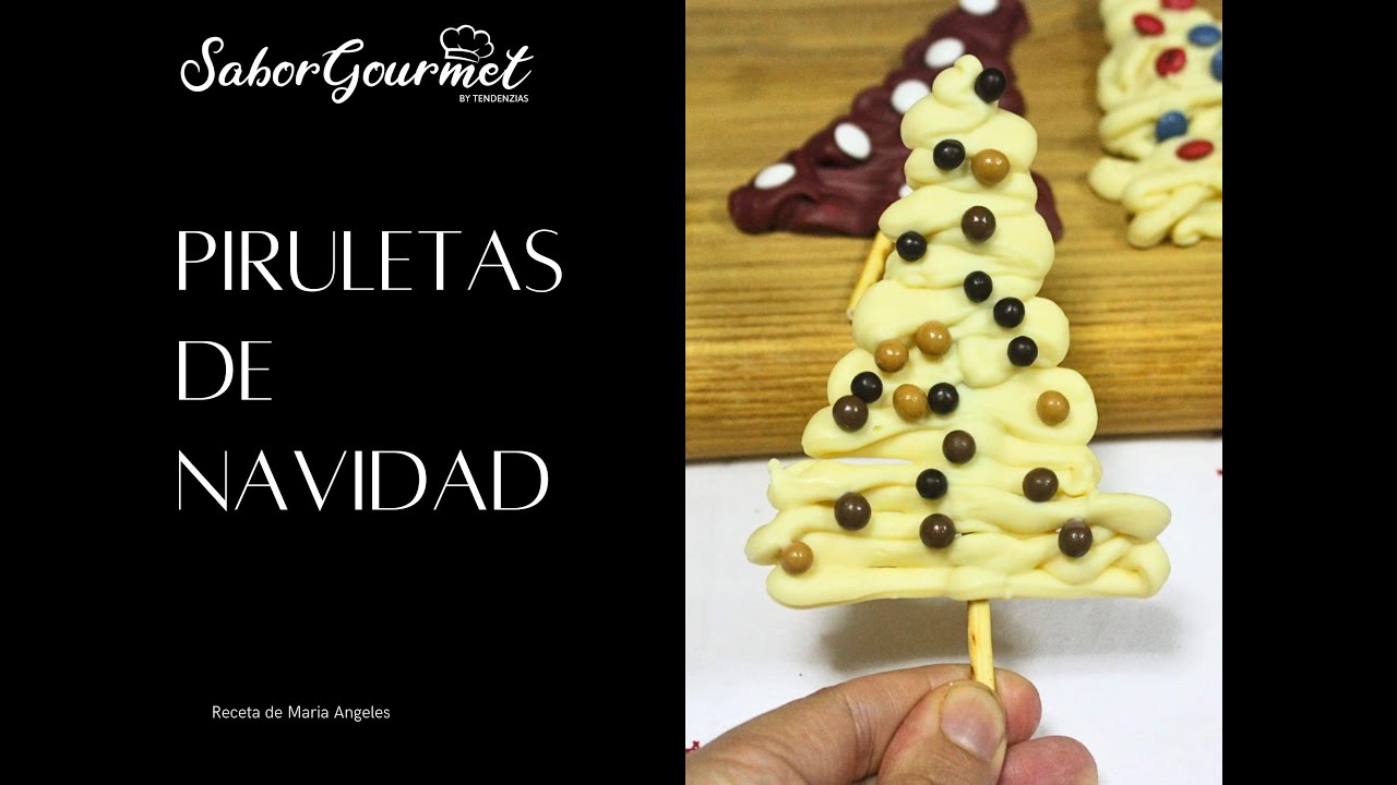 Piruletas de Navidad - Piruletas de chocolate para regalar o hacer con  niños - SaborGourmet.com, image size:1280x720