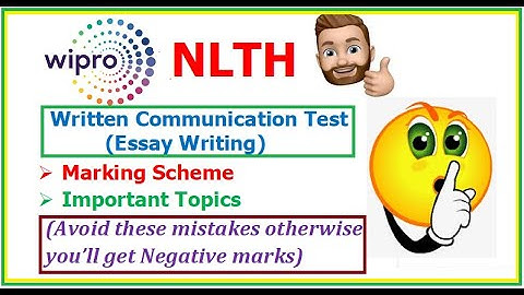 Wipro NLTH/WILP Written Communication Test (Essay Writing) Marking Scheme, Important Topics?