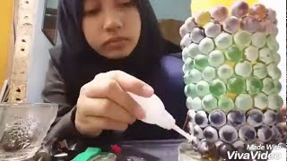lampu hias dari kelereng// Decorative lamps of marbles