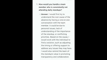 scrum master interview questions and answers #scrum #scrummaster #interview #project