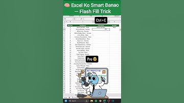 ⚡ Excel Me Auto Data Fill Ka Magic – Flash Fill Trick 😱 #excel #exceltips #shorts #youtubeshorts