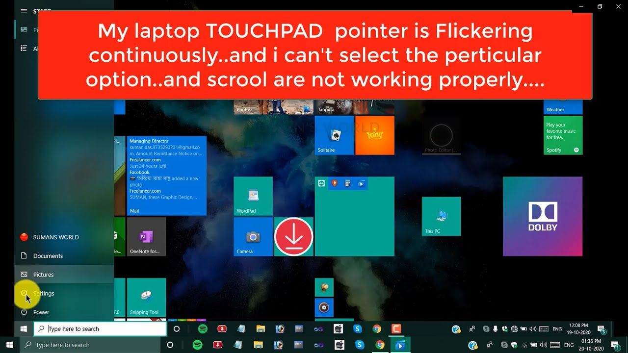 Laptop touchpad flickering problem solved 100 YouTube