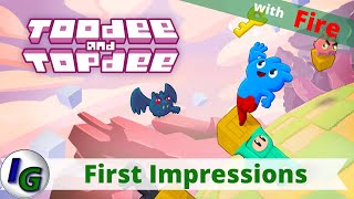 Toodee And Topdee First Impression Gameplay on Xbox with Fire