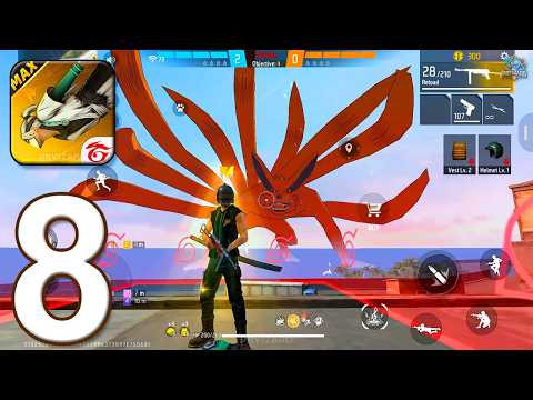Free Fire MAX - Gameplay Part 8 - Naruto Update (iOS, Android)