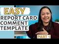 How To Write Easy Report Card Comments