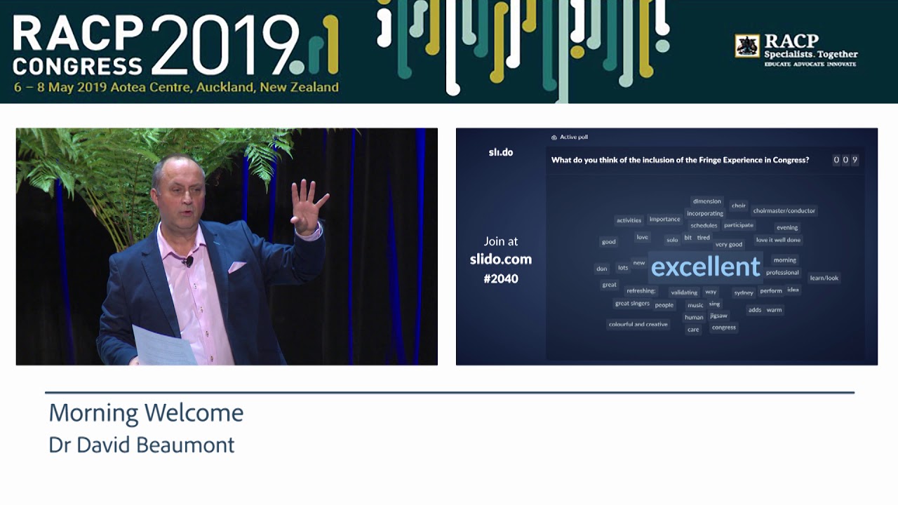 RACP Congress 2019 - Morning welcome, Dr David Beaumont (Wednesday, 8 ...
