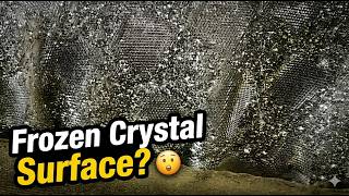 Glitter Surface That Looks Like Frozen Crystals | Satisfying Macro Close-Up