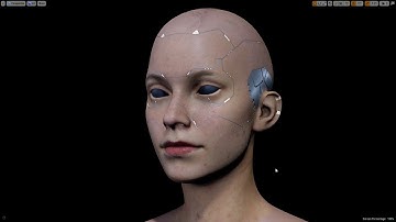 Chracter skin shader test on unreal