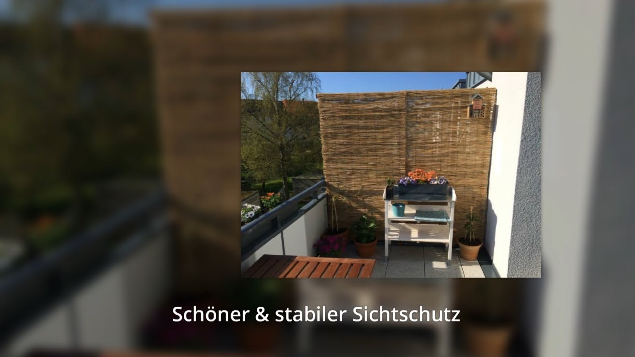 Bambus sichtschutz selber bauen youtube