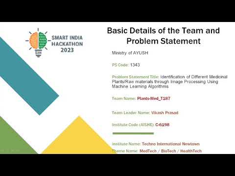 SIH 2023 Team-PLANTS-Med