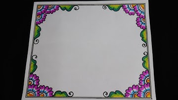 border and corner design for students | project khata | practical khata design | design by handclips