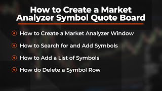 NinajTrader Desktop: How to create a market analyzer quote board