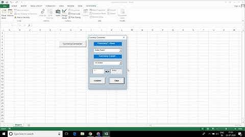 16. Excel VBA - Designing Currency Converter using Userform