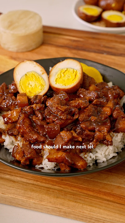 TAIWANESE BRAISED PORK RICE or LU ROU FAN (滷肉飯) - a classic fish with melt-in-your-mouth pork belly.