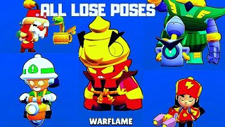 All Brawlers Skins Losing poses| Brawl Stars