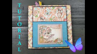 Mini Album Tutorial - Imagine S1 E2 Waterfall Page (Cut/score guide in the description) screenshot 5