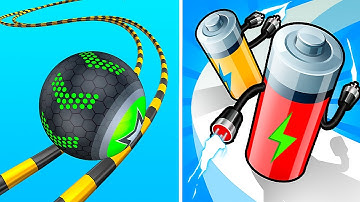 Battery Run 3D vs Going Balls - All Levels Gameplay Walkthrough Android & IOS - NEW APK!