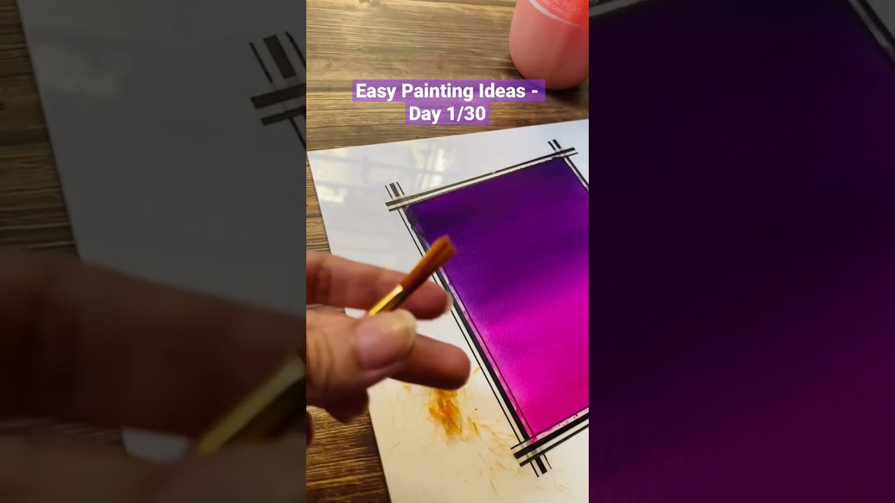 Easy Painting Ideas Day 1 30 Shorts Watercolor