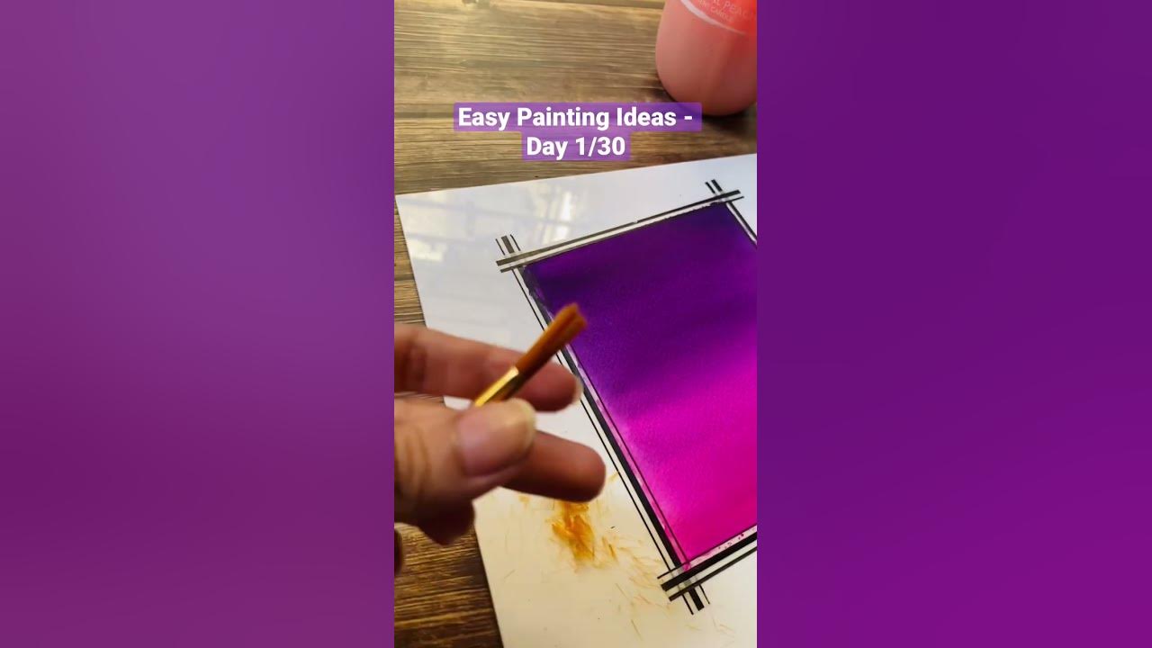 Easy Painting Ideas - Day 1/30 #shorts #watercolor
