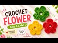 Crochet flower #crochet #crochetflower #viral #crochettutorial #crochetloop